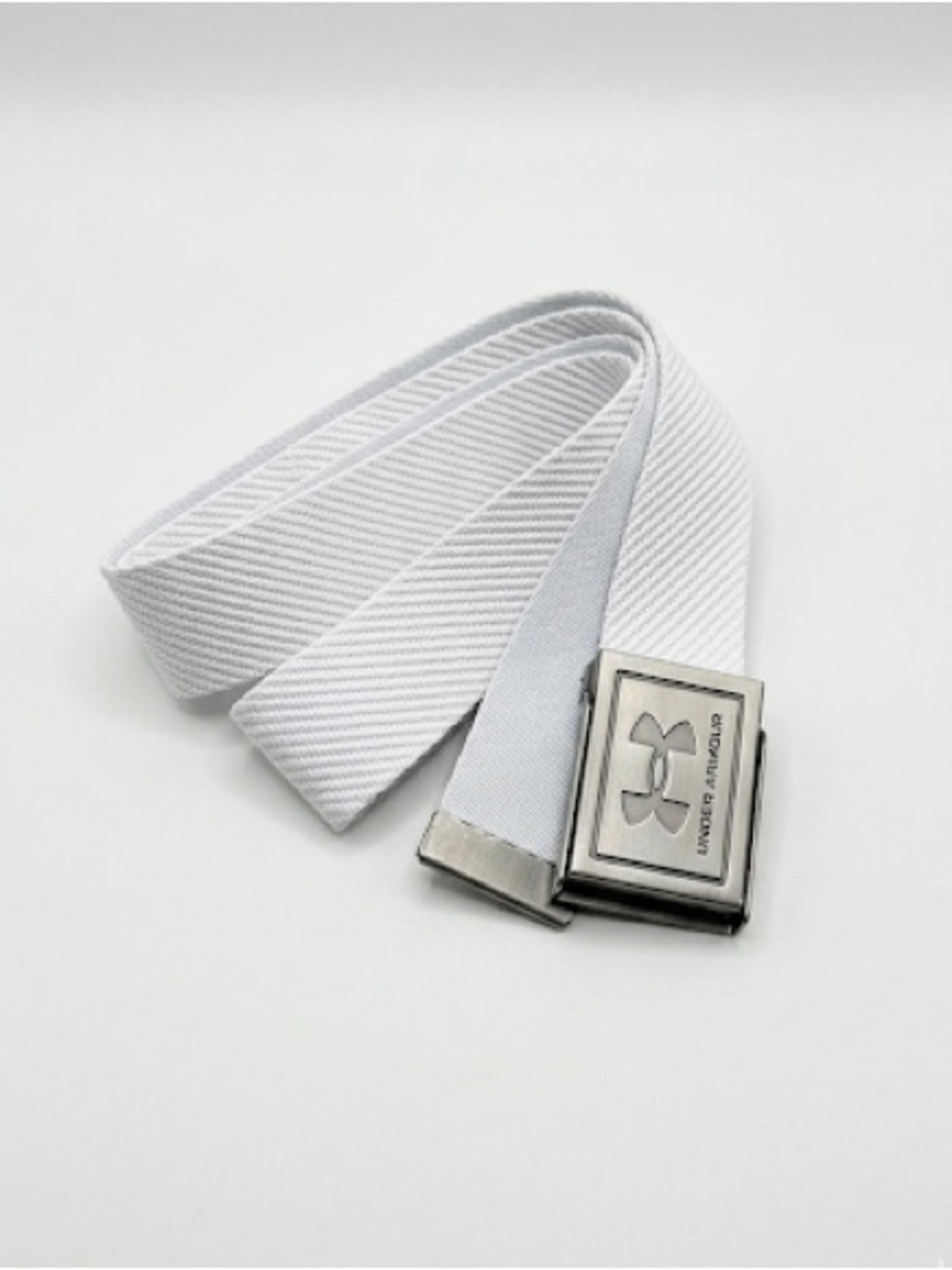 Under Armour White Webbing Belt with Metal Buckle